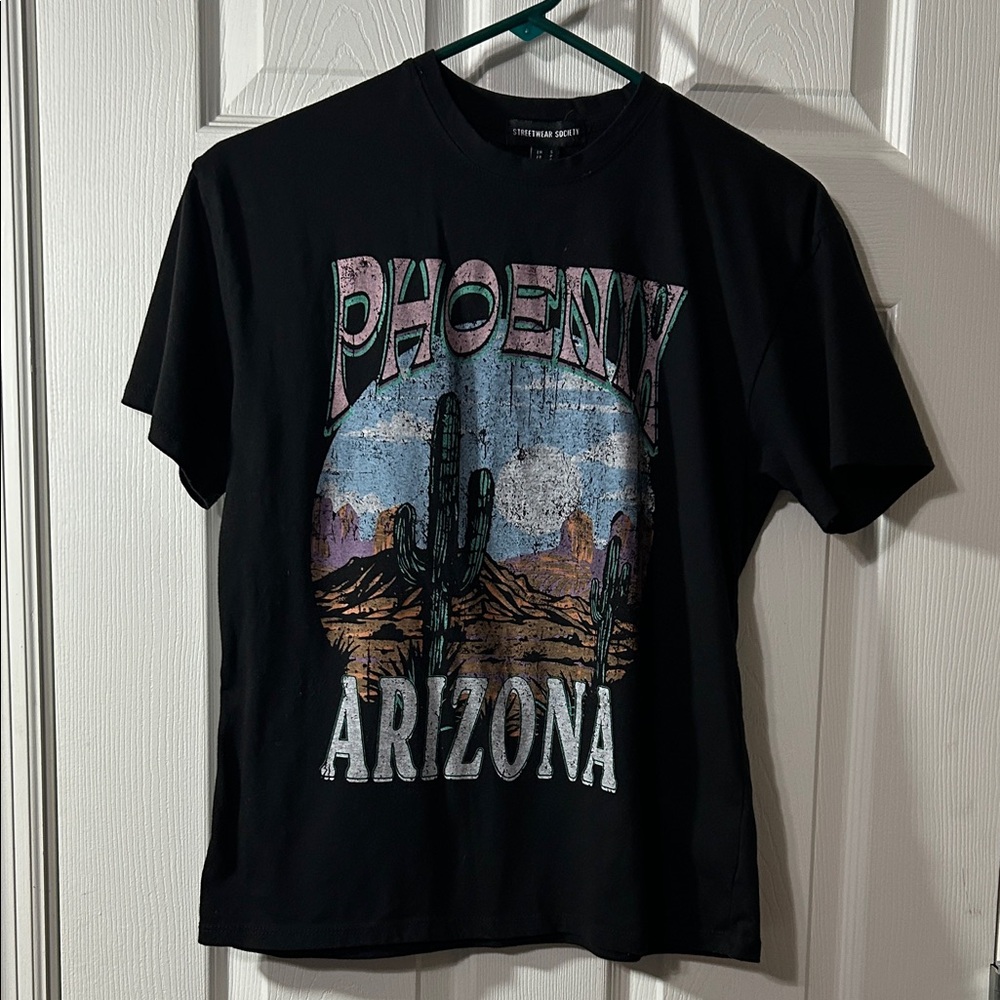 Streetwear Society Black Graphic Phoenix Arizona T-Shirt women’s Small